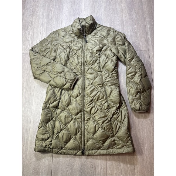 Eddie Bauer Women S Parka Green EB700 Goose Down Puffer  Long Dress Zip Jacket - Picture 1 of 7